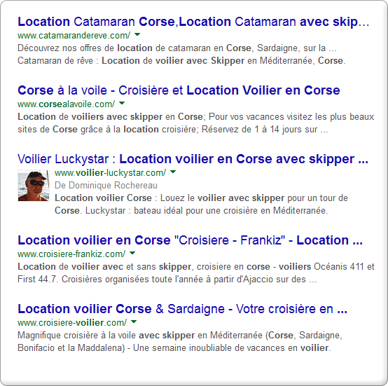 Exemples Rich Snippets - Création site Internet Nice