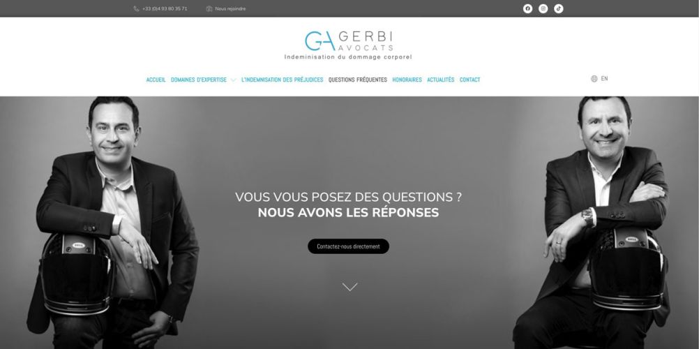 Création site internet Gerbi Avocats – Cabinet avocat Nice