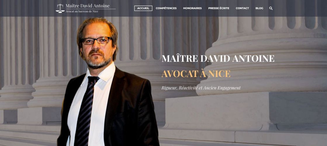 Creation site internet Maître David ANTOINE – Avocat Nice