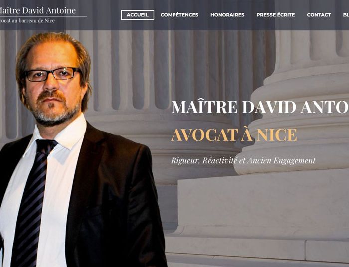 Creation site internet Maître David ANTOINE – Avocat Nice