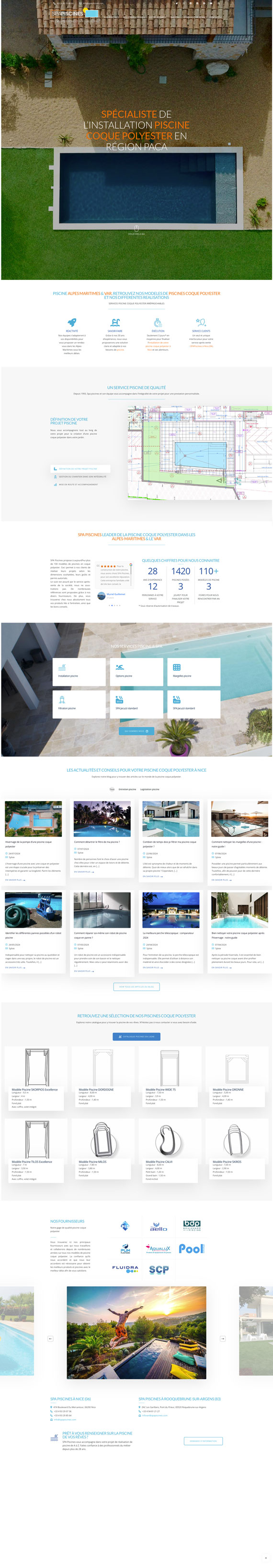Site internet de SPA Piscines – Vendeur de piscine et spa